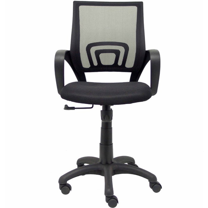 FORÖL Silla de oficina Vianos con mecanismo basculante y respaldo de malla, Negro
